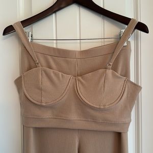 Cute Lounge Set - new with tags! 2 pieces, taupe, size large